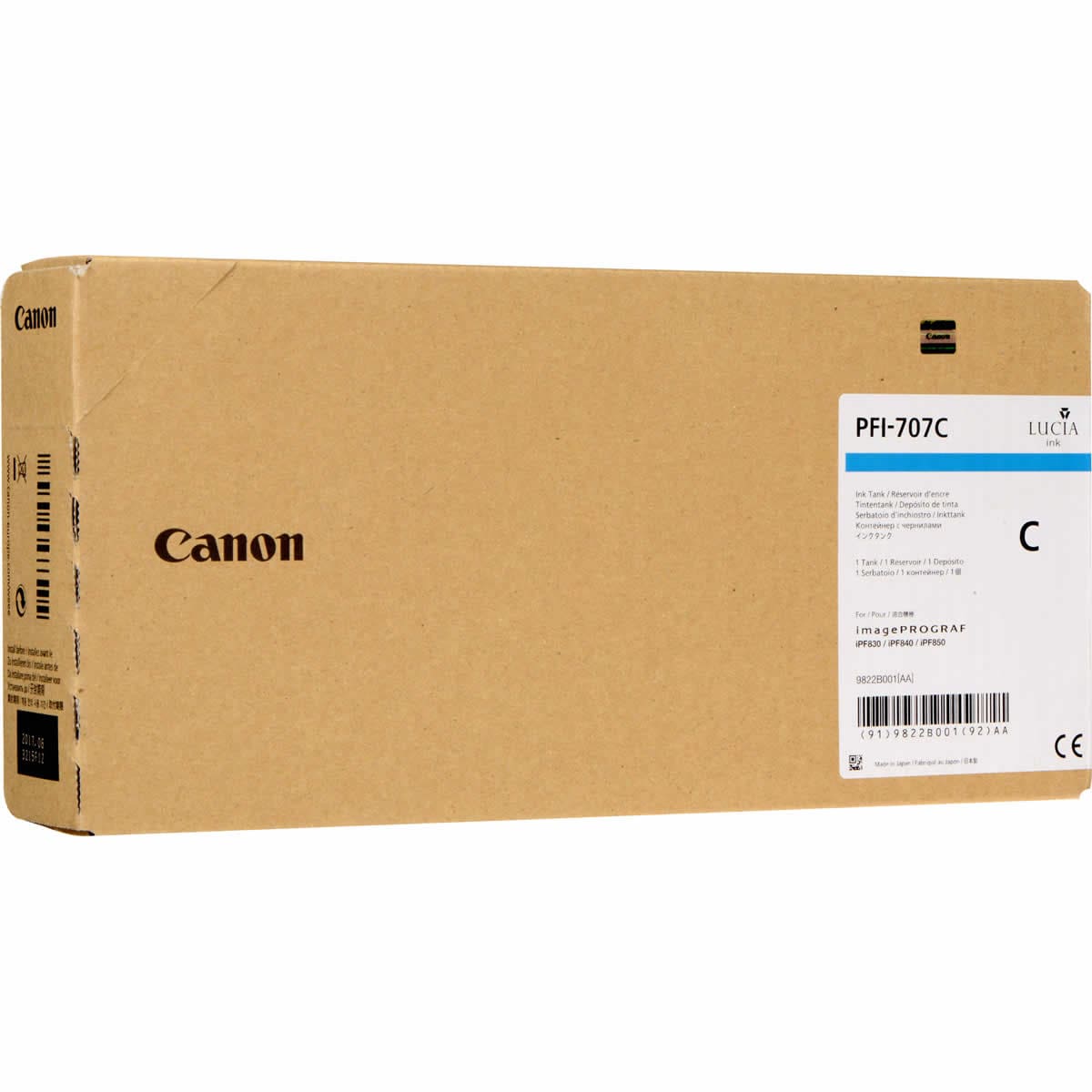 Canon PFI-707C Mavi Kartuş (700 ML)IPF 830 IPF 840 IPF 850 9822B001