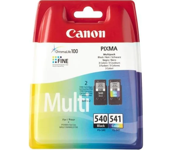 Canon PG-540 CL-541 Renkli   Siyah 2'li Set Kartuş